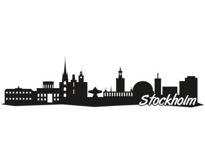 Stockholm Skyline Autoaufkleber Aufkleber