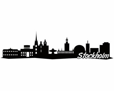 Stockholm Skyline Wandtattoo - Ansicht 1