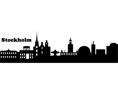 Stockholm Skyline Aufkleber Aufkleber