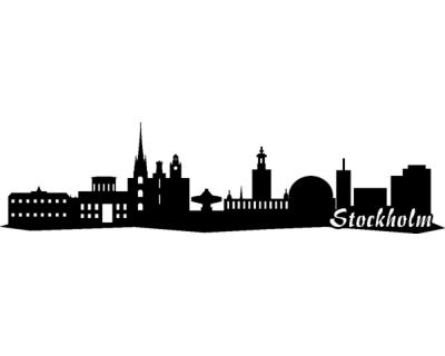 Stockholm Skyline Wandaufkleber Wandtattoo