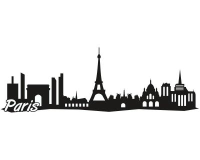 Paris City Skyline Autoaufkleber - Ansicht 1