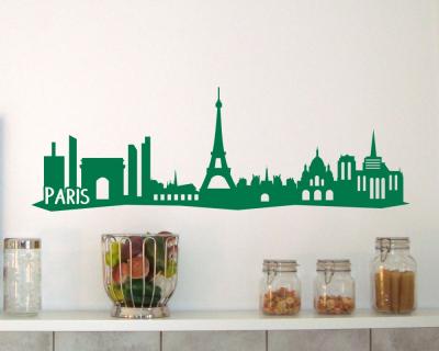 Paris Skyline Wandtattoo