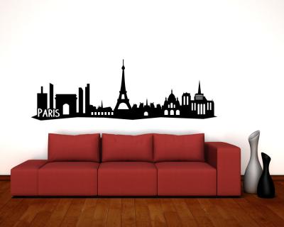 Paris Skyline Wandtattoo Wandtattoo