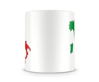 Tasse mit Italien in Nationalfarben - Ansicht 2