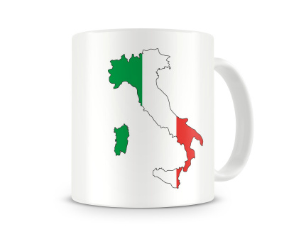 Tasse mit Italien in Nationalfarben - Ansicht 3