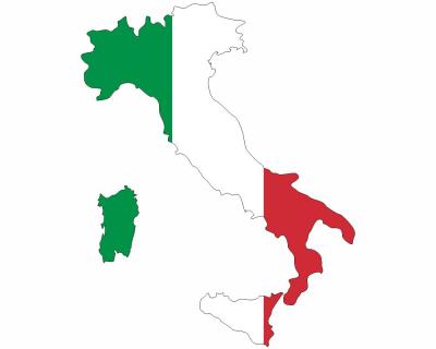 Italien Wandtattoo mit der Nationalflagge