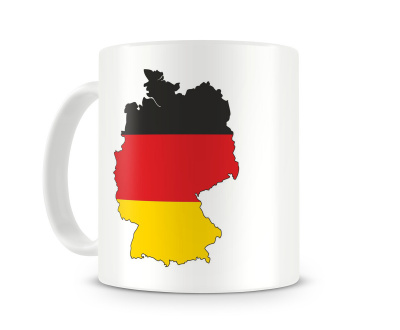 Tasse mit Deutschland in Nationalfarben