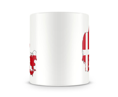 Tasse mit Dnemark in Nationalfarben - Ansicht 2
