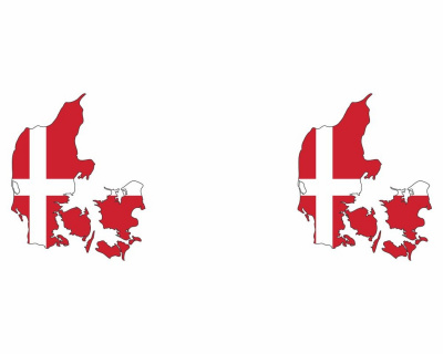 Tasse mit Dnemark in Nationalfarben Tasse