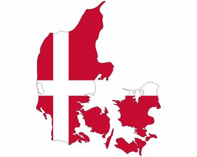 Dänemark Wandtattoo mit der Nationalflagge