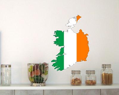 Irland Wandtattoo mit der Nationalflagge