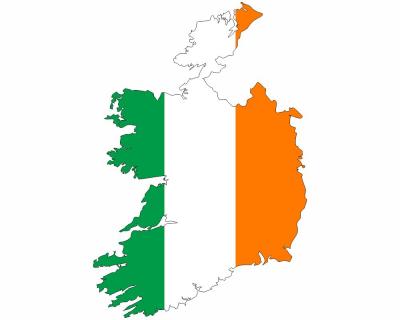 Irland Wandtattoo mit der Nationalflagge