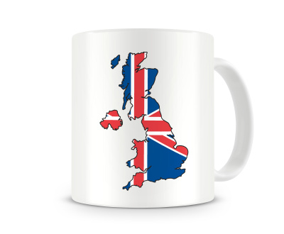 Tasse mit Großbritannien in Nationalfarben