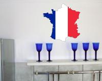Frankreich Wandtattoo mit der Nationalflagge