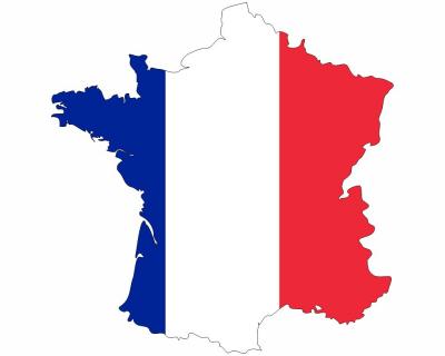 Frankreich Wandtattoo mit der Nationalflagge