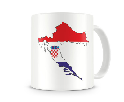 Tasse mit Kroatien in Nationalfarben - Ansicht 3