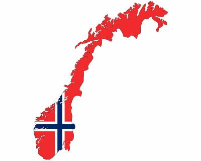 Norwegen Wandtattoo mit der Nationalflagge