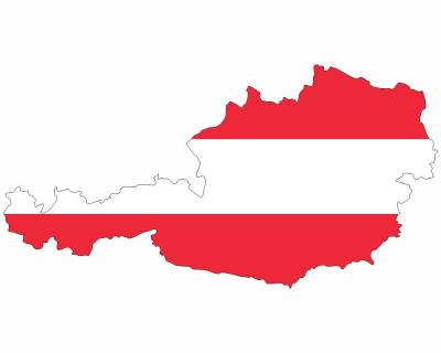 Österreich Wandtattoo mit der Nationalflagge