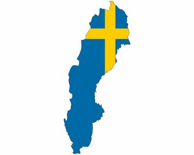 Schweden Wandtattoo mit der Nationalflagge
