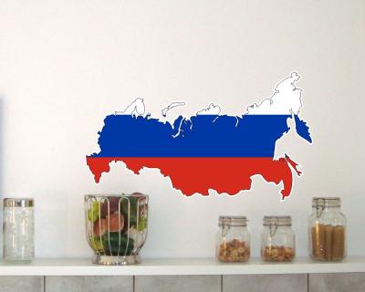Russland Wandtattoo mit der Nationalflagge Wandtattoo