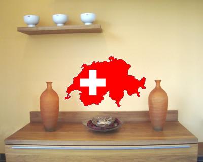 Schweiz Wandtattoo mit der Nationalflagge - Ansicht 3