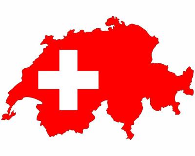 Schweiz Wandtattoo mit der Nationalflagge