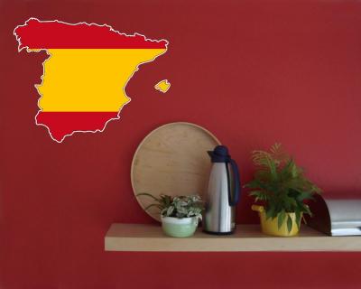 Spanien Wandtattoo mit der Nationalflagge Wandtattoo