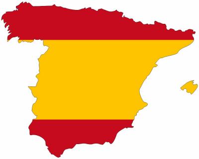 Spanien Wandtattoo mit der Nationalflagge