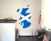 Schottland Wandtattoo mit der Nationalflagge Wandtattoo