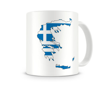 Tasse mit Griechenland in Nationalfarben - Ansicht 3