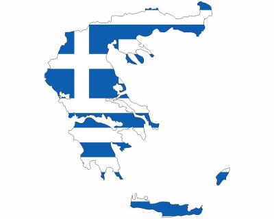 Griechenland Wandtattoo mit der Nationalflagge