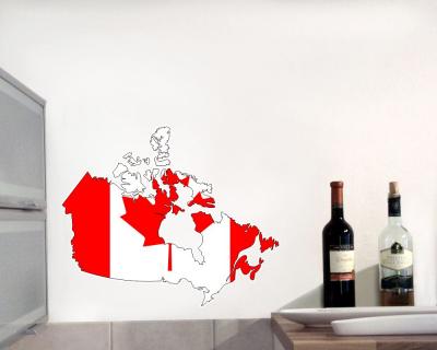 Kanada Wandtattoo mit der Nationalflagge - Ansicht 2