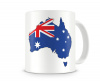 Tasse mit Australien in Nationalfarben Tasse