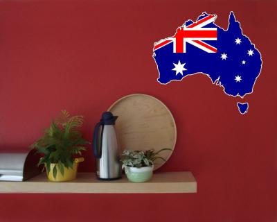 Australien Wandtattoo mit der Nationalflagge