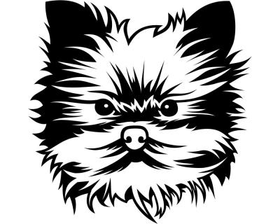 Yorkshire Terrier Autoaufkleber - Ansicht 1
