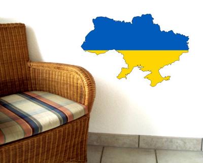 Ukraine Wandtattoo mit der Nationalflagge Wandtattoo