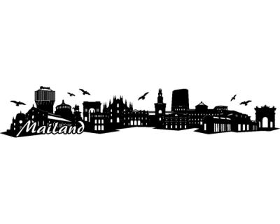 Mailand Skyline Wandtattoo - Ansicht 1