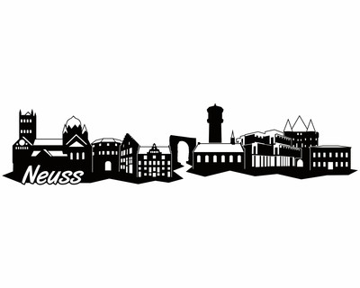 Neuss Skyline Wandtattoo