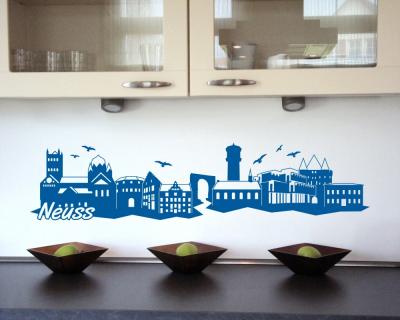 Neuss Skyline Wandtattoo - Ansicht 2