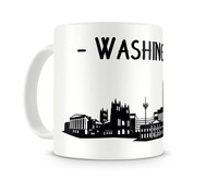 Tasse Washington, D.C. Skyline Tasse Modellnummer  wei/schwarz