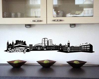 Salzburg Skyline Wandtattoo