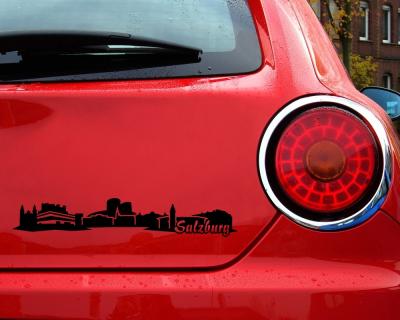 Salzburg Skyline Autoaufkleber