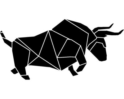Origami Stier Wandtattoo - Ansicht 1