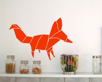 Origami Fuchs Wandtattoo