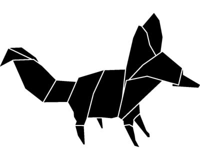 Origami Fuchs Wandtattoo - Ansicht 1