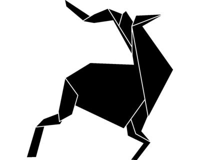 Origami Hirsch Wandtattoo - Ansicht 1