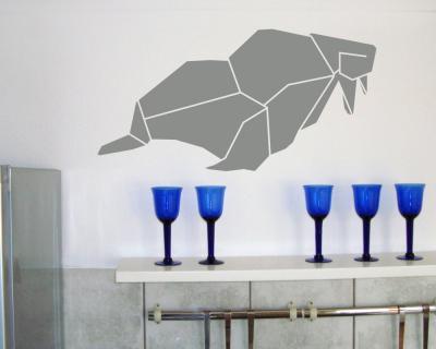 Origami Walross Wandtattoo - Ansicht 3