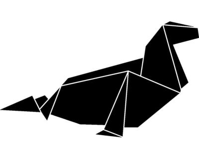 Origami Robbe Wandtattoo