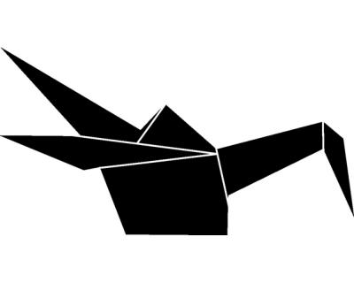 Origami Vogel Wandtattoo Wandtattoo