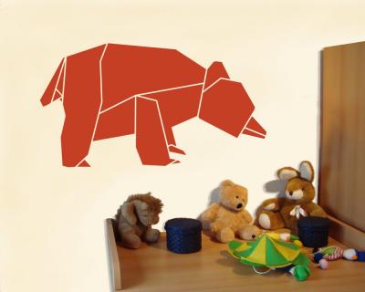 Origami Grizzly Wandtattoo - Ansicht 3